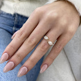 Diamond Statement Ring 1.12 Carat Rose Gold 14K