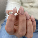 Diamond Statement Ring 1.12 Carat Rose Gold 14K