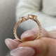 Diamond Statement Ring 1.12 Carat Rose Gold 14K