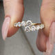 Diamond Wrap Ring 1.67 Carat Yellow Gold 14K