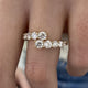 Diamond Wrap Ring 1.67 Carat Yellow Gold 14K