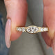 Diamond Stackable Ring 0.82 Carat Yellow Gold 14K
