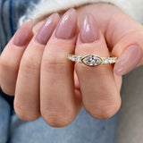 Diamond Stackable Ring 0.82 Carat Yellow Gold 14K
