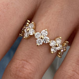 Diamond Statement Ring 1.43 Carat Yellow Gold 14K