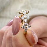 Diamond Statement Ring 1.43 Carat Yellow Gold 14K