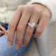 Diamond Wrap Ring 1.66 Carat White Gold 14K