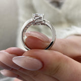 Diamond Wrap Ring 1.66 Carat White Gold 14K