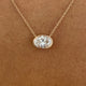 Diamond Pendant Necklace 2 ct Rose Gold