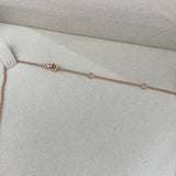 Diamond Pendant Necklace 2 ct Rose Gold