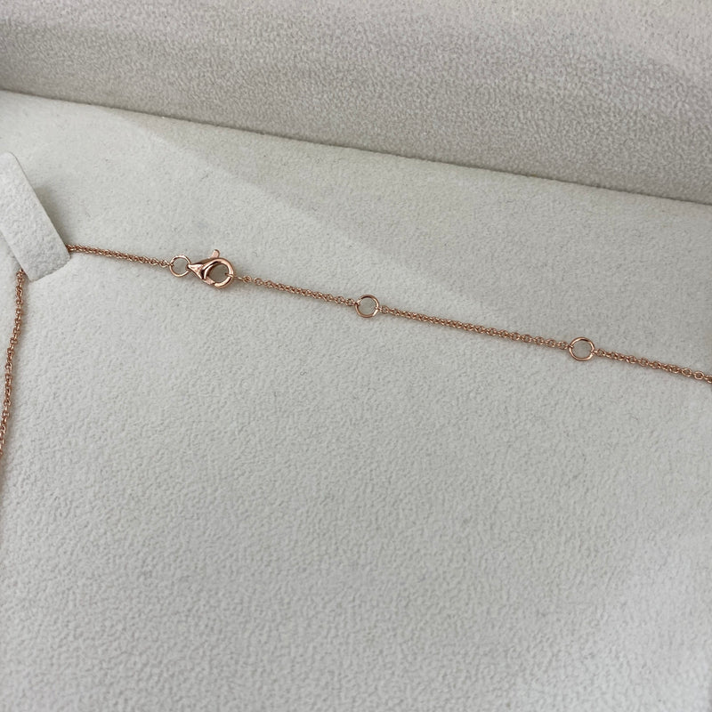 Diamond Pendant Necklace 2 ct Rose Gold