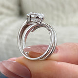 Diamond Solitaire Wrap Ring 2.05 ct White Gold