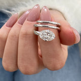 Diamond Solitaire Wrap Ring 2.05 ct White Gold