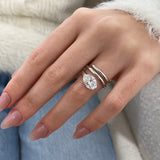 Diamond Solitaire Wrap Ring 2.05 ct White Gold