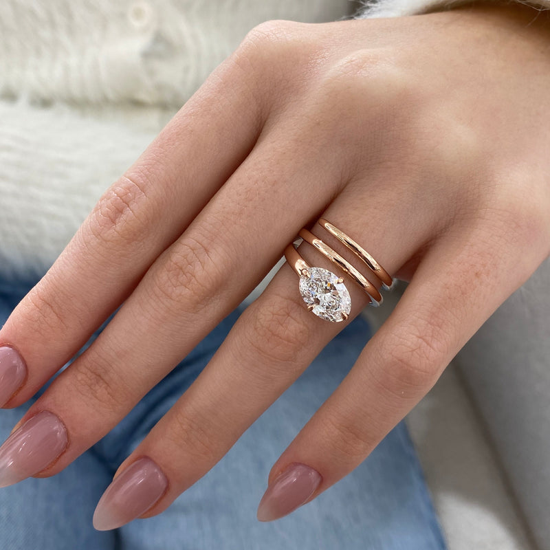 Oravine Diamond Engagement Ring Rose Gold 14k