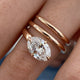 Oravine Diamond Engagement Ring Rose Gold 14k