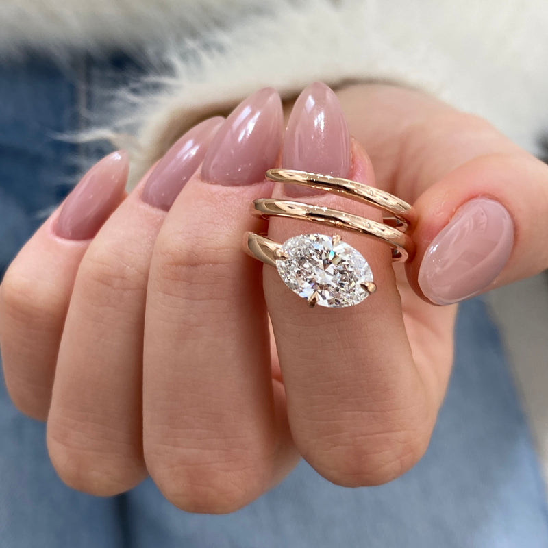 Oravine Diamond Engagement Ring Rose Gold 14k