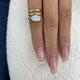 Alarise Ring 2 ct TCW , Solid Gold 14k