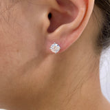 Diamond Stud Earrings 2 ct White Gold