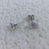 Diamond Stud Earrings 2 ct White Gold