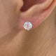 Diamond Stud Earrings 2 ct White Gold