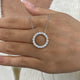 Diamond Pendant Necklace 1.3 ct White Gold