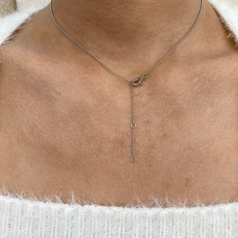 Diamond Pendant Necklace 1.30 ct White Gold