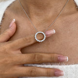 Diamond Pendant Necklace 1.30 ct White Gold