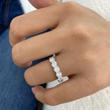 Diamond Band Ring 2.18 ct White Gold