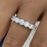 Diamond Band Ring 2.18 ct White Gold