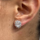 Diamond Earrings 2.10 ct TCW, White Gold 14K