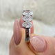 Diamond 5 stone ring 1.31 Carat White Gold 14K