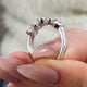 Diamond 5 stone ring 1.31 Carat White Gold 14K