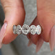 Diamond 5 stone ring 1.31 Carat White Gold 14K