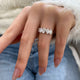 Diamond 5 stone ring 1.31 Carat White Gold 14K