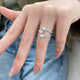 Diamond Wrap Ring 1.34 Carat White Gold 14K