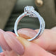 Diamond Wrap Ring 1.34 Carat White Gold 14K