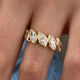 Diamond 5 Stone Ring 1.50 Carat Yellow Gold 14K