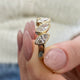 Diamond 5 Stone Ring 1.50 Carat Yellow Gold 14K