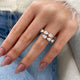 Diamond Wrap Ring 2.17 Carat White Gold 14K