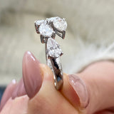 Diamond Wrap Ring 2.17 Carat White Gold 14K