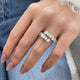 Diamond Wrap Ring 2.17 Carat White Gold 14K