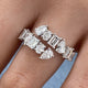 Diamond Wrap Ring 2.17 Carat White Gold 14K