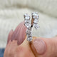 Diamond Wrap Ring 1.38 Carat White Gold 14K