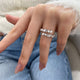 Diamond Wrap Ring 1.38 Carat White Gold 14K