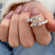 Diamond Wrap Ring 1.38 Carat White Gold 14K