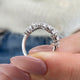 Diamond Wrap Ring 1.38 Carat White Gold 14K