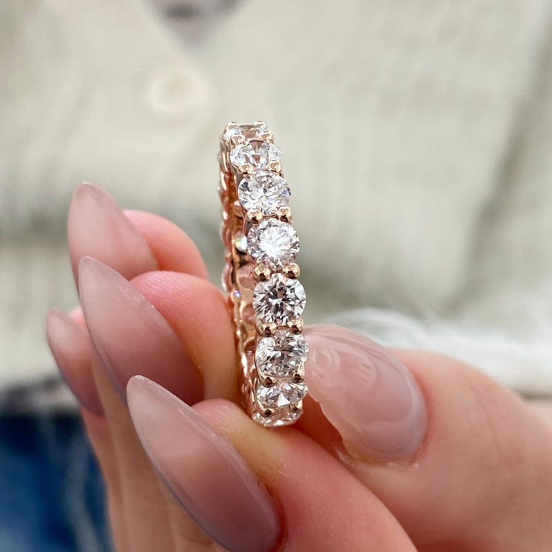 Diamond Eternity Band 3.54 Carat Rose Gold 14K