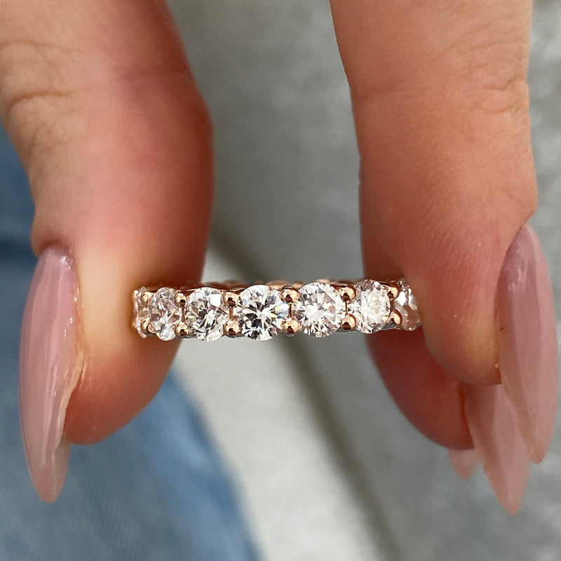 Diamond Eternity Band 3.54 Carat Rose Gold 14K