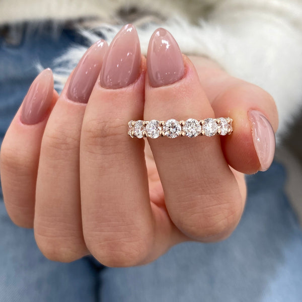 Diamond Eternity Band 3.54 Carat Rose Gold 14K