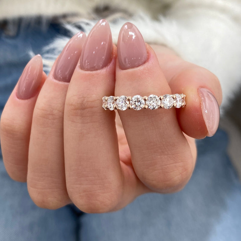 Diamond Eternity Band 3.54 Carat Rose Gold 14K